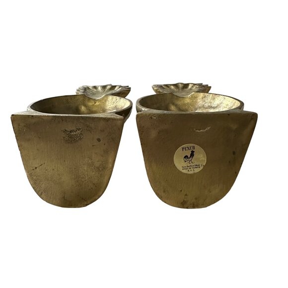 Penco brass 8 inch Bookends MCM Hollywood Regency Made in Taiwan Set of 2 - Picture 3 of 8